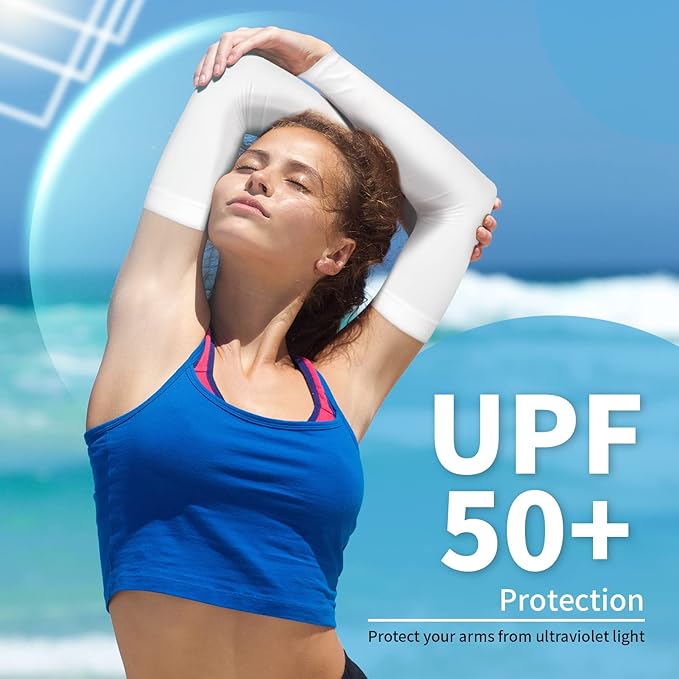 YESLIFE UV Sun Protection Arm Sleeves for Men & Women, UPF 50 Cooling Sports Sleeve
