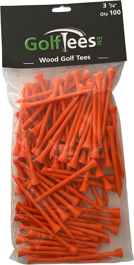 Wood Golf Tees - Standard Golf Tees for Men and Women