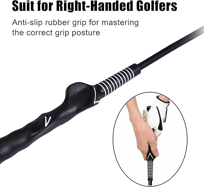 PGM Golf Swing Trainer Aid - Golf Swing Training Aid Golf Practice Warm-Up Stick for Strength Flexibility and Tempo Training -Suit for Practice Chipping Hitting Golf Accessories