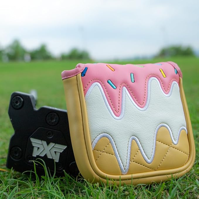 Golf Wood Head Covers Driver Cover 3 Wood Headcover Hybrid Head Covers Embroidery Ice Cream Design Golf Club Headcovers Leather Hand-Made Wood Head Cover