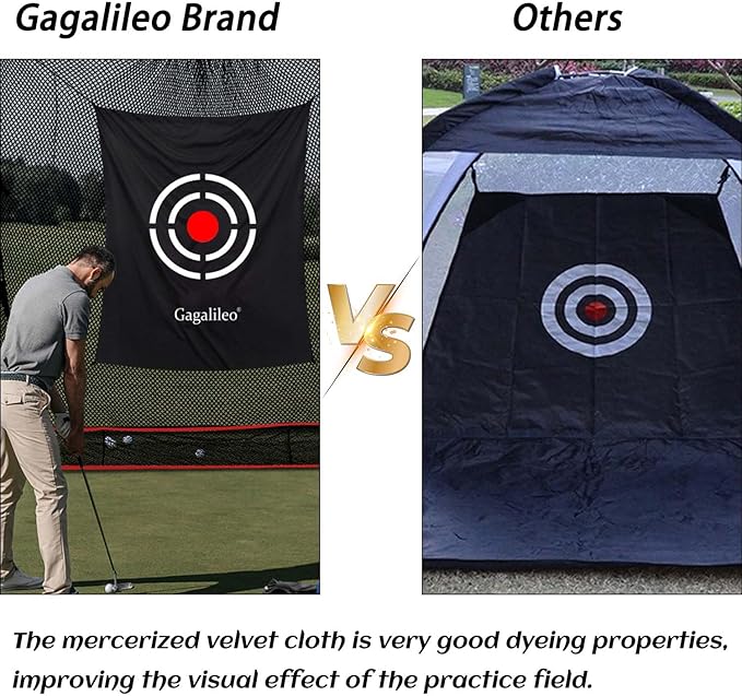 Gagalileo Golf Target Cloth: Protective Net Portable Easy Setup with Ropes Indoor Outdoor Practice All Golfers Training Accuracy for Backyard Garage
