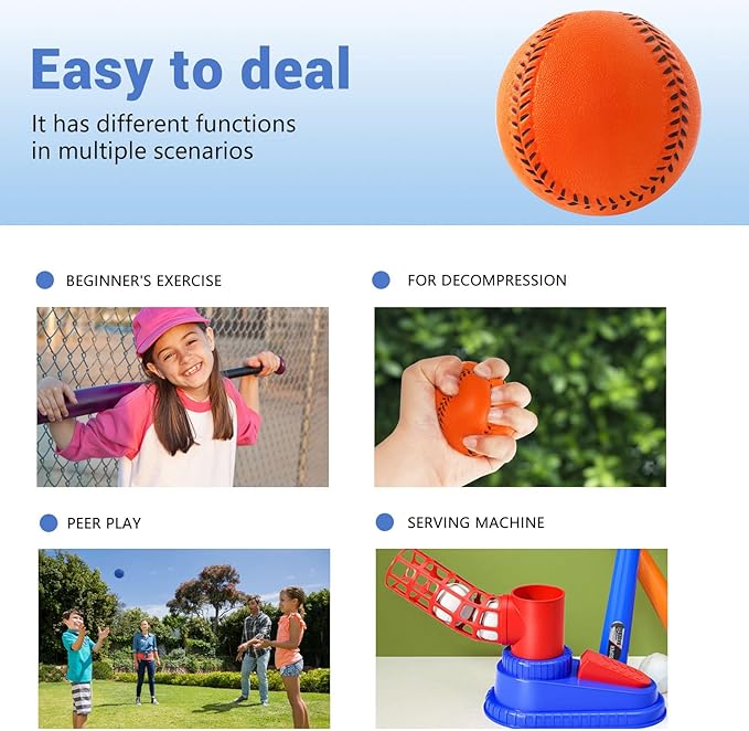 Soft Baseballs, Foam Training Baseball 12 Pack for Kids Regulation Size Foam Baseballs for Soft & Safe Throwing, Catching and Batting Practice