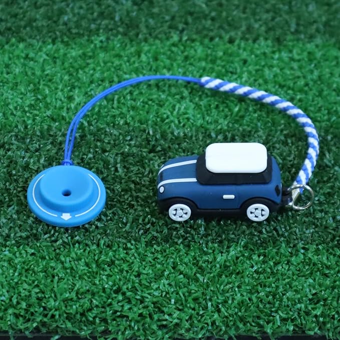 3D OM Golf Tees Hanger, Mini Silicone with Guide Ring, Stylish Cute Adorable(Blue)