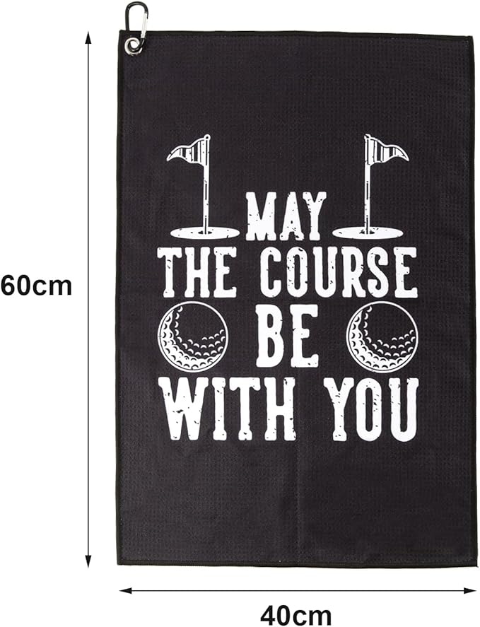 Golf Towel,Printed Golf Towels for Golf Bags with Clip,Golf Accessories Funny Golf Gifts for Men Golfers,Husband Boyfriend Dad,Birthday Gifts for Golf Fan-I Use This Towel to Wash My Balls (Golf#2)
