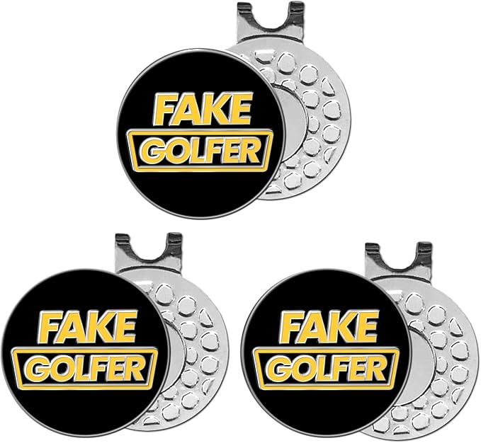 FINGER TEN Golf Ball Marker with Hat Clip Markers Assorted Patterns Value Gift Set Mark Golf Divot Tool Accessories for Men Women Kids