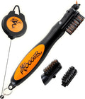 Frogger BrushPro Golf Club Cleaner with Ergonomic Grip and 2.5 ft. Retractable Cord, Sturdy Golf Club Brush and Groove Cleaner for Golfers, Golf Dad