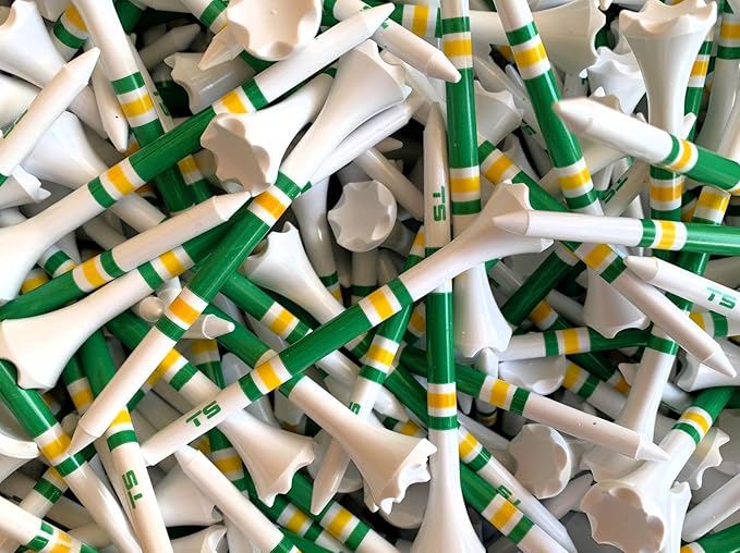 TRUESTRIKE Premium USA Golf Tees – 100-Pack Durable 3¼" / 2¾" Plastic Tees – Made in USA – Perfect Holiday Golf Gift