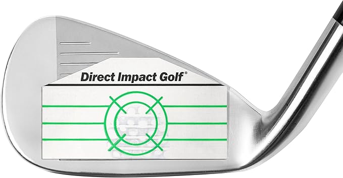 Ultra-Thin Golf Impact Tape by Direct Impact Golf: Combo Pack (100 Driver+100 Iron) Ultra-Thin Golf Impact Tape Labels for Accurate Swing Analysis and Shot Feedback