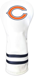 Team Golf NFL White Vintage Fairway Golf Club Headcover, Form Fitting Design, Retro Design