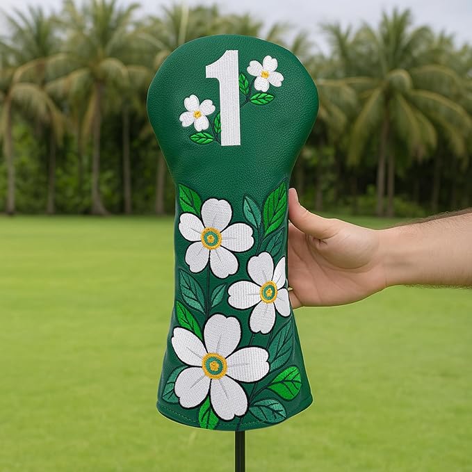 Golf Club Covers Driver Headcovers Fairway 3 Wood Headcover Hybrid Cover Faux Leather Rescue Headcovers Golf Head Covers for Most Brand