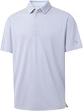 M MAELREG Golf Shirts for Men Moisture Wicking Jacquard Breathable Performance Dry Fit Collared Mens Polo Shirts Short Sleeve