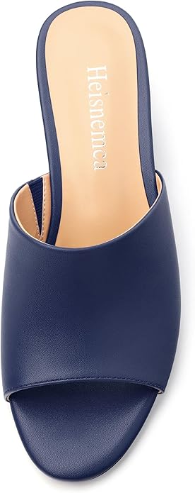 Wedge Sandals for Women Open Toe Wedge Heels Womens Matte High Heel Sandal Round Toe Heeled Wedge Sandals Slip on Casual shoes 2 inch