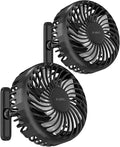 A2C Golf Cart Fan Rechargeable Magnetic Base Battery Operated Portable Fan 3 Speeds 4000 RPM Strong Airflow Compatible with Yamaha, EZGO, Club Car - 360° Rotatable Golf Cart & Cruise Ship Accessories