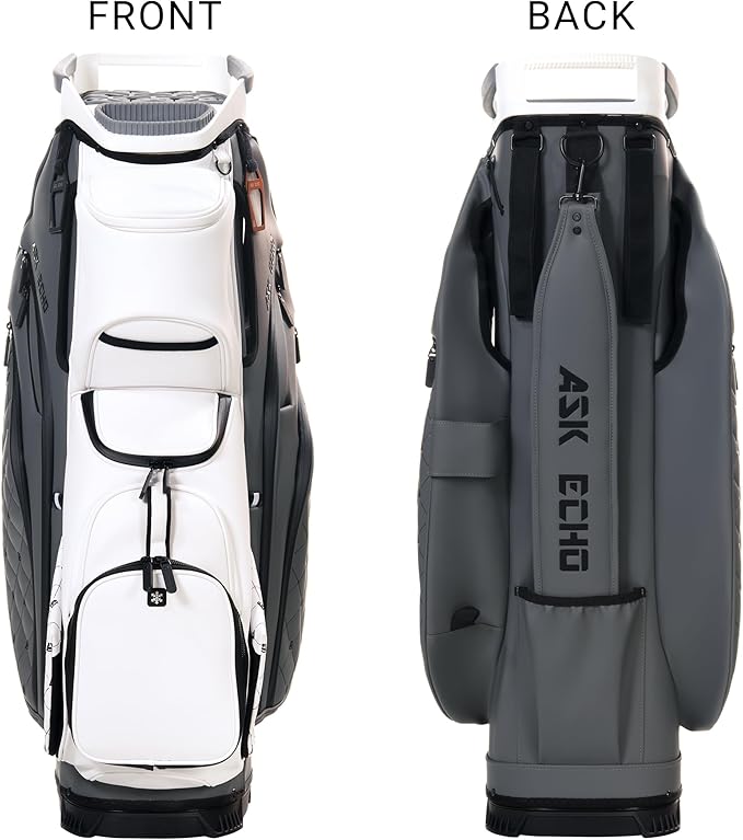 ASK ECHO Soundless Cart Golf Bag with 15 Way Full Length Dividers Golf SLC-130LE Cart Bag
