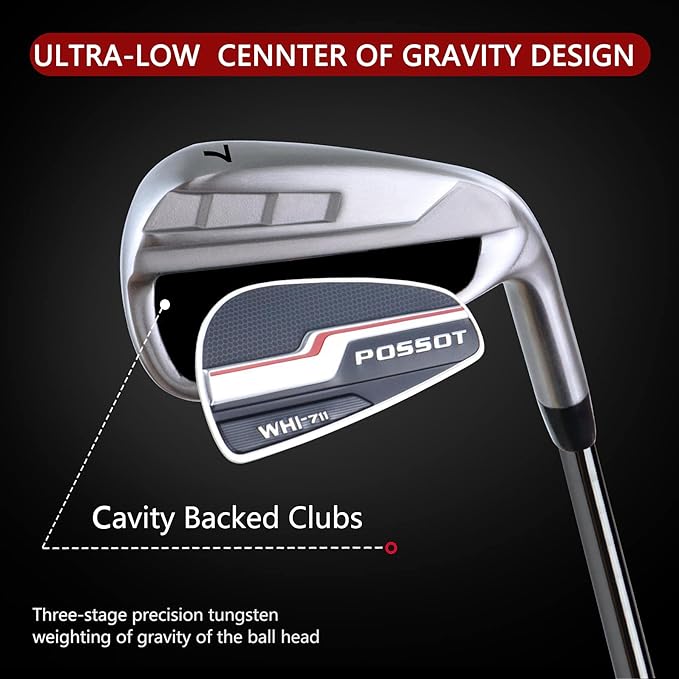 Golf Irons Individual,Driving Iron Golf Iron Set for Men 5,6,7,8,9,P,S,W Right Handed with Beginner's Iron Set Regular Flex Steel Shaft, Iron Set