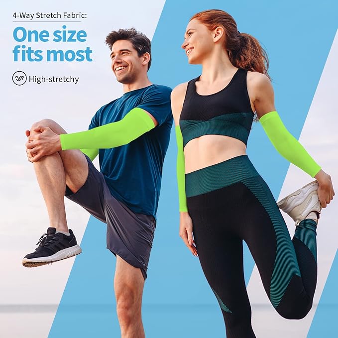 YESLIFE UV Sun Protection Arm Sleeves for Men & Women, UPF 50 Cooling Sports Sleeve