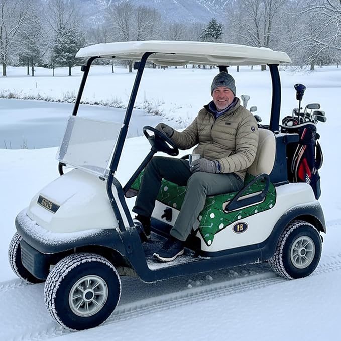 Golf Cart Seat Covers Winter Plush Universal Seat Towel Blanket with Soft Plush Surface for 2 Person Seats Golf Cart Accessories, 49.7"x 28.8"