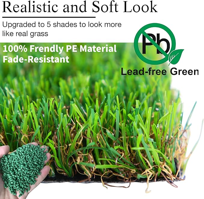 GLOBREEN Artificial Grass Table Runner 36 Inches for Christmas Mantel Decor Table Centerpiece Football Party Golf Themed Birthday Baby Shower