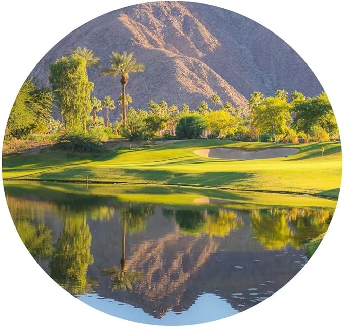 Indian Wells Golf Course Wall Art for Office USA California Golf Course Picture Poster Print on Canvas for Living Room Bedroom Bathroom Home Decorations Framed Ready to Hang(28''H x 44''W)