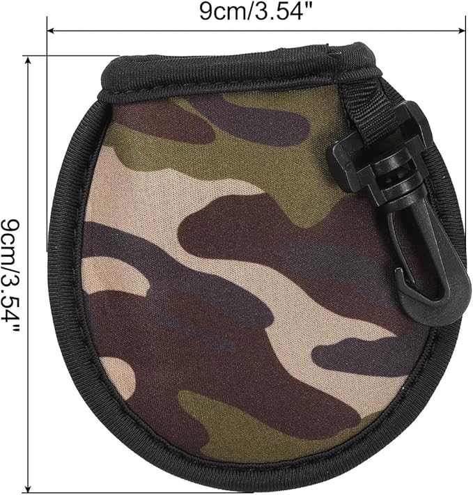 PATIKIL Golf Ball Washer Pouch, 1 Pack Portable Golf Balls Cleaner Pocket Bag with Hanging Clip for Women Men Golf Exercise, Army Green