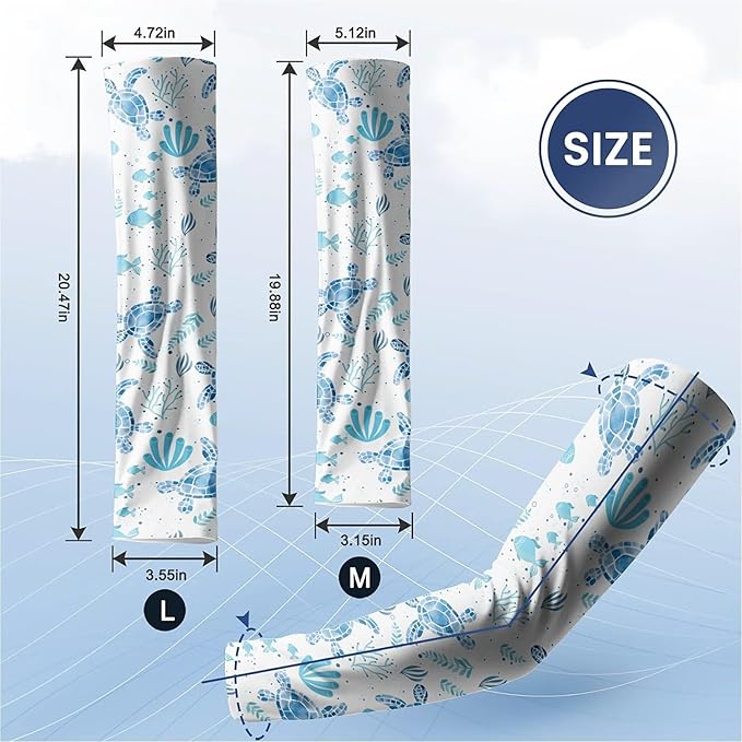 Cooling Arm Cover For Men & Women - Uv Sun Protection Arm Sleeves For Driving Golfing Fishing Cycling Hiking (L)