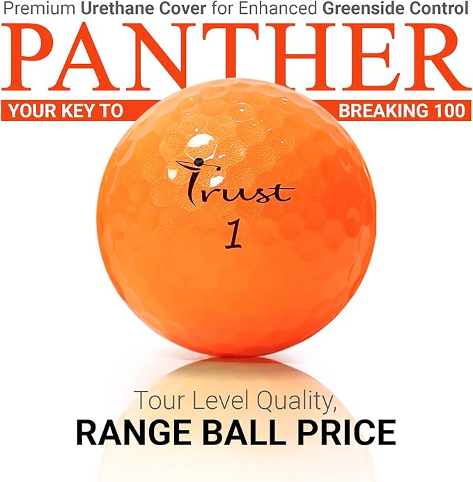 Trust Panther,Extra Thin Urethane Cover with Max COR Big Core,Soft & Elasticity Feel, Green Side Control with Distance
