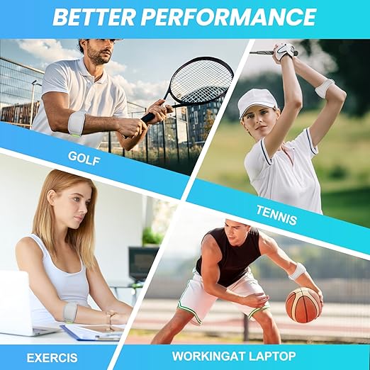 Tennis Elbow Brace, Adjustable Strap with Compression Pad for Forearm Tendon Pain Relief, Tendonitis, Tennis & Golfer’s Elbow, Fits Weightlifting, Golf, Tennis, Men & Women, 1 Pack