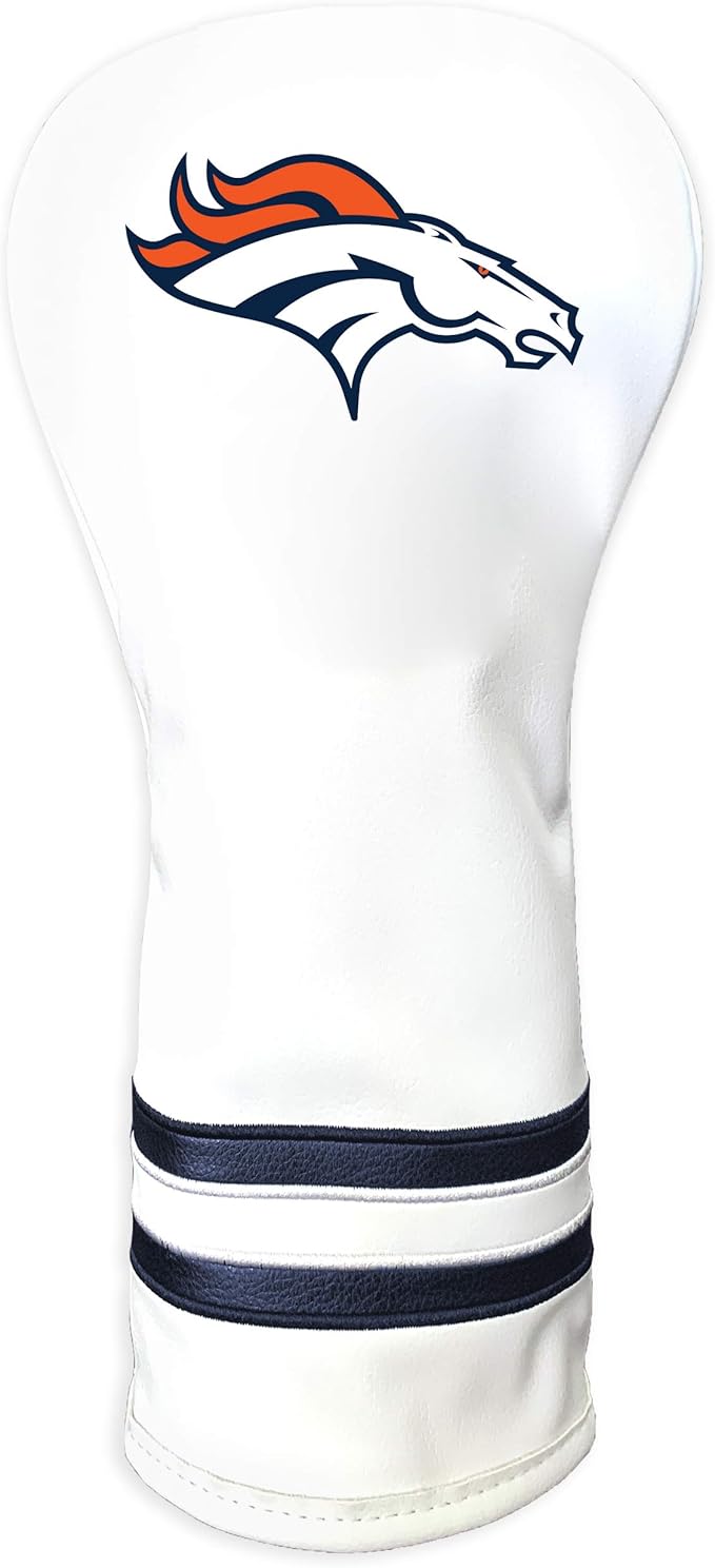 Team Golf NFL White Vintage Fairway Golf Club Headcover, Form Fitting Design, Retro Design