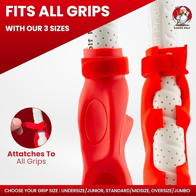 Golf Swing Trainer, Golf Grip Training Aid for Correct Hand Positioning, Removable Swing Grip Attachment That Fits All Clubs, Golf Grip Corrector