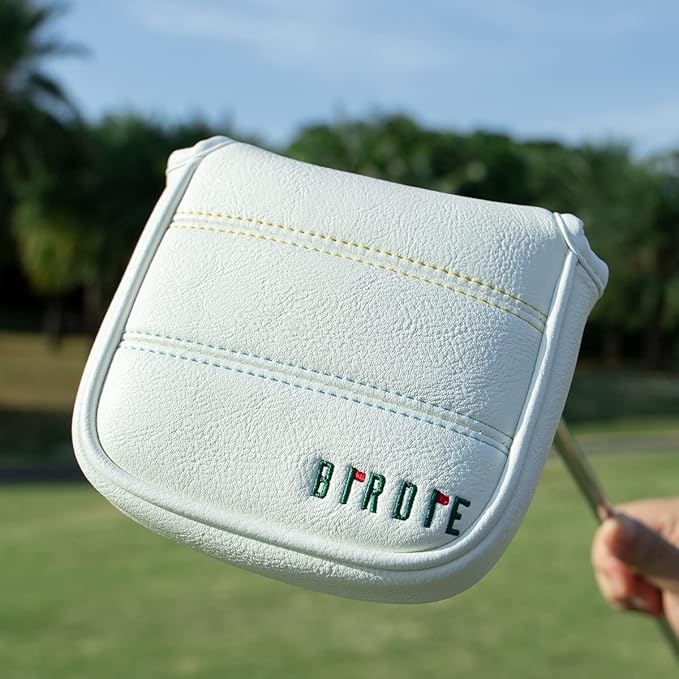 Golf Headcovers Elegant Embroidery Premium Leather Birdie Golf Driver Cover Fairway Hybrid Cover Blade Putter Cover Golf Mallet Putter Cover for OZ1 MEZZ 1 MEZZ1 MAX Putter