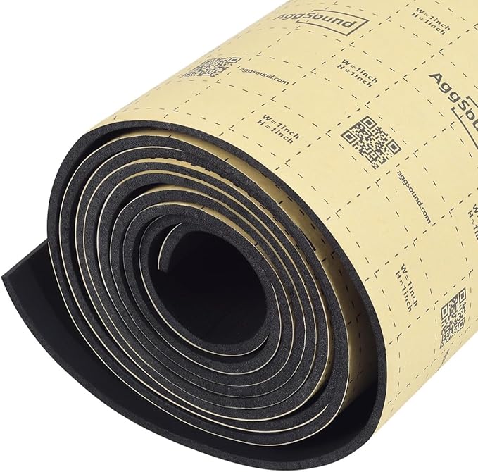 Sound Deadening Mat 1/4inch(7 mm) 6.54sqft - Closed Cell Foam Car Sound Deadening Material - Self-Adhesive Hood Insulation Heat Shield Auto Sound Dampening
