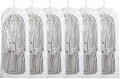 Hanging Vacuum Storage Bags, 6 Pack (53 x27.6 inch), Vacuum Seal Bags for Clothing, Garment Storage for Coat, Jacket, Suits, Dresses, Closet Oragnization and Storage