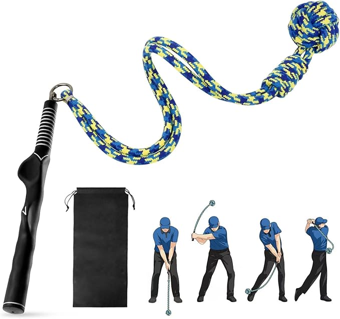 Golf Rope Swing Trainer, Professional Golf Training Aid and Posture Corrector, Improve Tempo Accuracy Practice Equipment for Beginners and Experienced Golfers