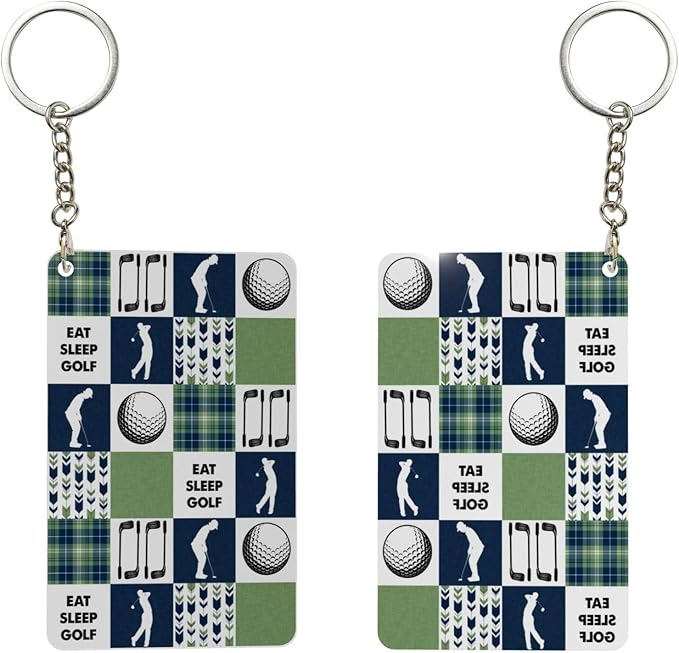 Keychain - Rectangular Acrylic Keychain Daily Key Ring Car Key Fob Holder 2X3 Inch