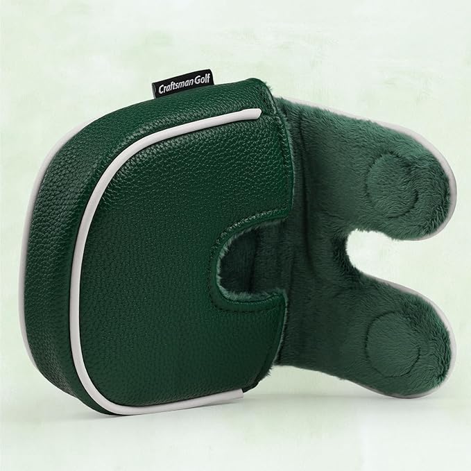Craftsman Golf Leather Black Mallet Putter Headcover Head Cover Protector Case for LAB DF3 Center Shaft Putters Magnetic Closure