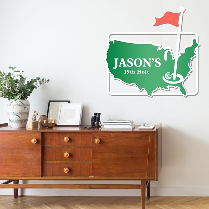 Personalized Golf Metal Sign, Vintage Country Club Villa Decor, Custom Metal Sign with Name, Personalized Golf Wall Decor for Club Garage Bar, 19th Hole Wall Art, Gifts for Golfers Dad Father Husband