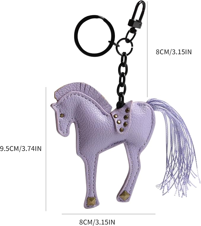 Horse Keychain, Hanging Charm Accessory for Purse, Bag and Backpacks Pony Key Chain for Women