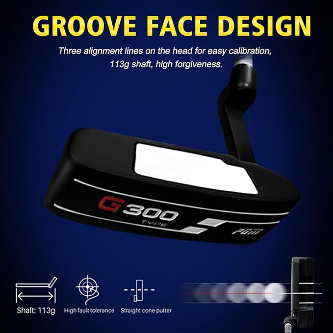PGM 18 Pieces Men’s Golf Club Set 12pcs Clubs – Titanium #1 Driver, Draw-Biased Hybrid, High-Strength Irons, Forgiving Putter, Stand Bag with 5 Head Covers