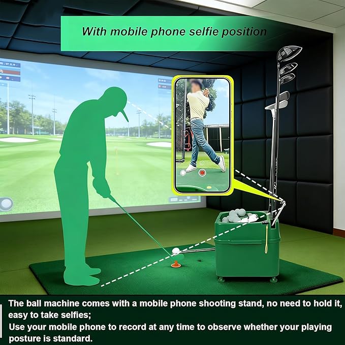 Automatic Golf Ball Dispenser Machine, 40-Ball Capacity Tee-Up Trainer with Dual-Mode Height Adjustment, Golf Practice Tool for Driving Range & Home Use