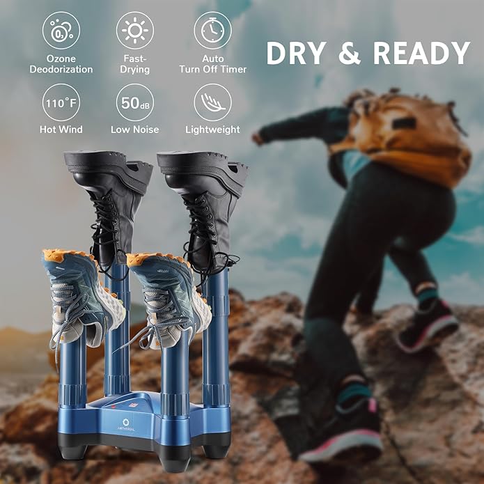 AIRTHEREAL SD20 Boot Dryer, Shoe Warmer with Ozone Deodorization Heat Blower