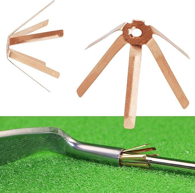 60Pcs Universal Brass Golf Adapter Spacer Shims Fit 0.335 Golf Shafts Shim Adapter Golfing Club Shafts Accessories, gold