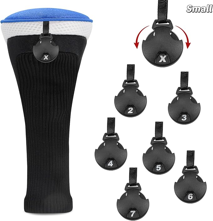 Golf Head Covers for Fairway Woods Driver Hybrids 5 Pieces Nylon Mesh Sports Fan Golf Club Headcovers-Golf Accessories for Men Women.