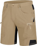 TACVASEN Men's Hiking Cargo Shorts 10" with Zipper Pockets Quick Dry Casual Stretch Golf Work Short Outdoor Summer