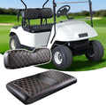 Golf Cart Diamond Seat Covers Kit Suitable for EZGO TXT Standard Front Seat Cushion, EZGO TXT Front Seat Covers Kit No Drilling & Waterproof (Black PVC Leather & Brown Stitching)