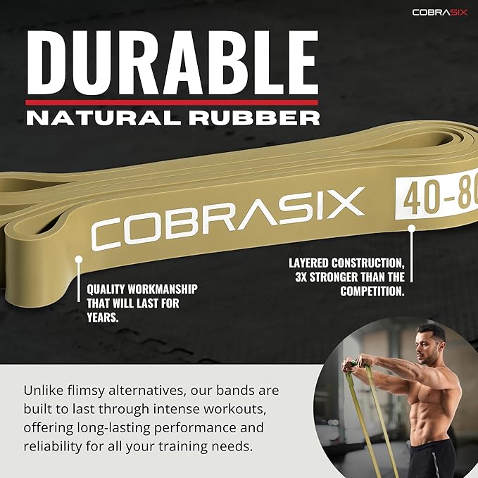 Resistance Bands | Long Resistance Bands for Working Out | Pull-Up Bands for Strength Training, Physical Therapy, Stretching, WOD | Exercise Bands for Home Gym | Workout Bands | Men and Women