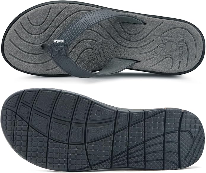 KuaiLu Comfortable Flip Flops for Women with Arch Support Summer Beach Walking Thong Sandals Slip On Indoor Outdoor
