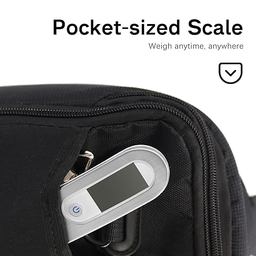 Rechargeable Luggage Scale with Strap & Type-C Port - Portable, Digital, High-Precision, and Ideal for Backpacks, Suitcases, and Carry-Ons - Up to 110lb/50kg Capacity -Strap