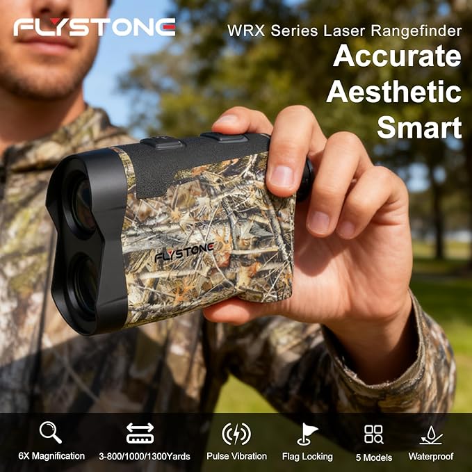 Range Finder for Hunting/Golfing.1000/1300 Yards Laser Golf Rangefinder with Slope .6X Magnification .Flag Lock Vibration Function with Continuous Scan