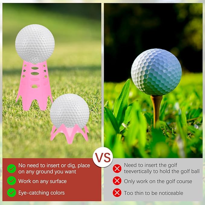 Golf Simulator Tees - Plastic Golf Tees Use for Home & Outdoor & Indoor Driving Range & Winter Turf - Pack of Mat Tees