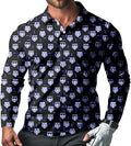 Men's Long Sleeve Golf Shirt Quick Dry 3 Button Work Fishing Outdoor Casual Collar Shirt